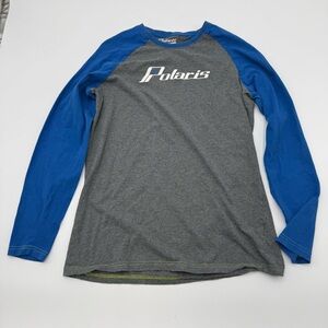 Polaris Gray and Blue Long Sleeve Shirt Women’s Large 54 is Peeling